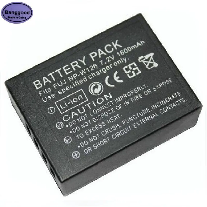 7 2 V 1600 мА/ч NP W126 Камера Батарея пакет для ЖК дисплея с подсветкой Fujifilm W126S FinePix HS30EXR