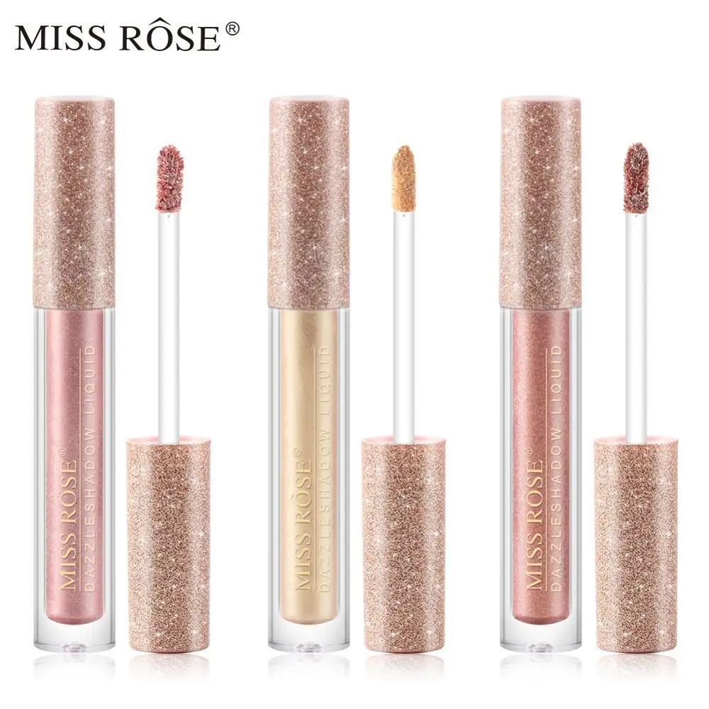 MISS ROSE 12 Цвет Сияющие блестящие тени для век один пигменты Smoky Eyes мерцание жидкость