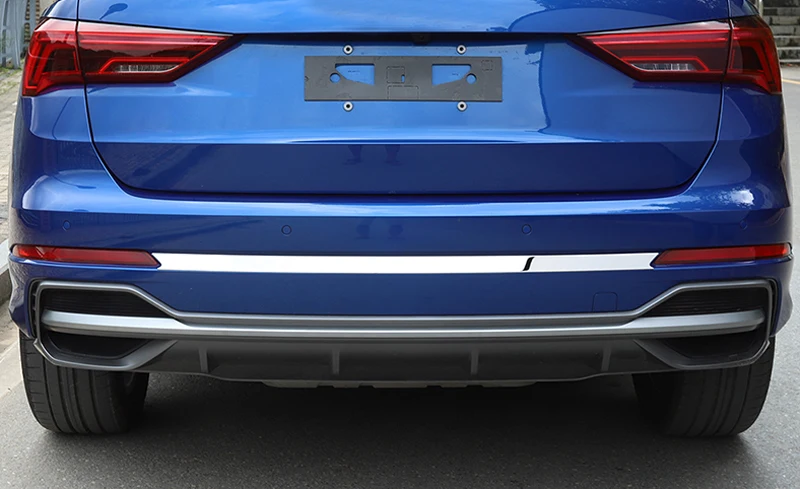 Подходит для Audi Q3 F3 автомобильный Стайлинг из нержавеющей стали Автомобильный задний нижний бампер декоративная накладка 1 шт. авто аксессуары
