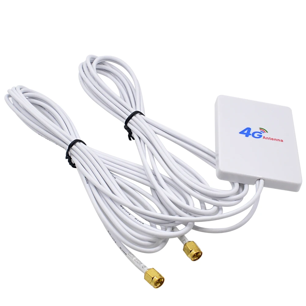 Акция! 3 Метра Провод 18dbi 3g 4g LTE антенна двойной слайдер SMA M Разъем Антенна для Huawei 4G