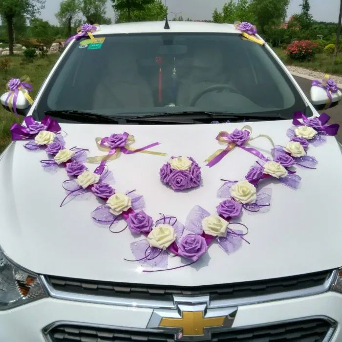 Свадебное украшение для автомобиля свадебная имитация корейский цветок