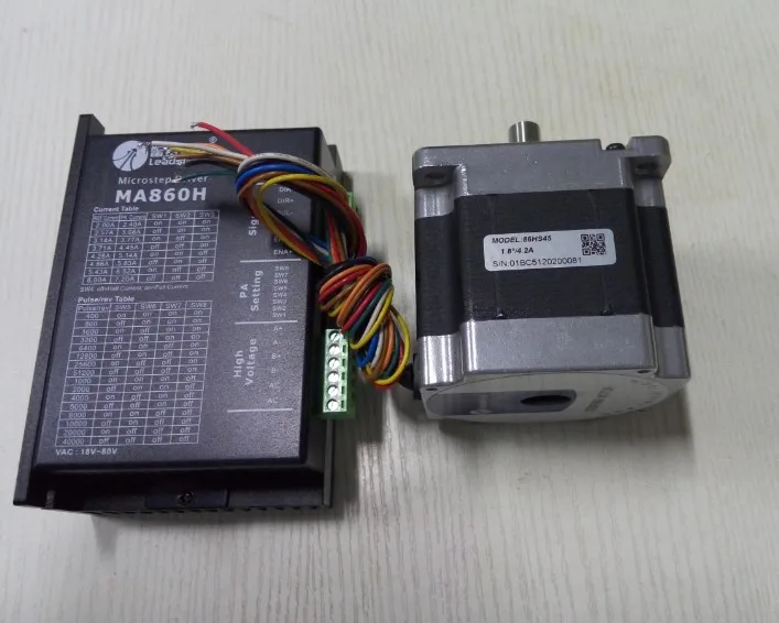 Шаговый двигатель Leadshine DMA860H комплект из 2 шаговых двигателей NEMA 34 крутящий момент