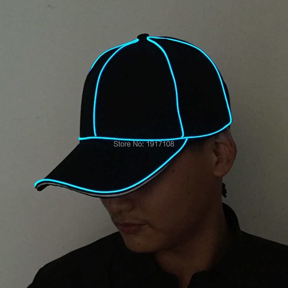 

Новые модные вечерние головные уборы Snapback хлопка LED головные уборы классные светильник EL провода бейсболки для Bboy хип-хоп шляпы club расходны...