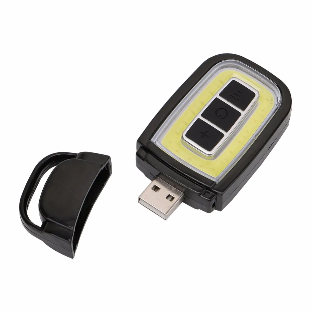 Мини USB Перезаряжаемый светодиодный светильник фонарь COB Автомобильный ключ карманный флэш-светильник 3 режима аварийный портативный походный фонарь ночной Светильник