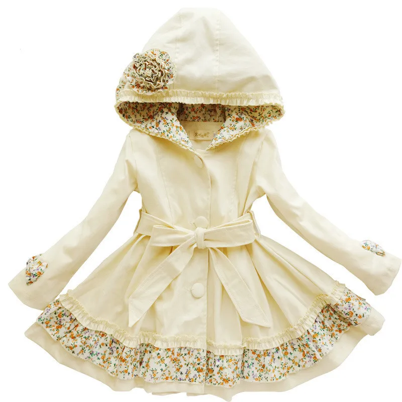 Пальто для девочек на весну и осень Качественная верхняя одежда малышей