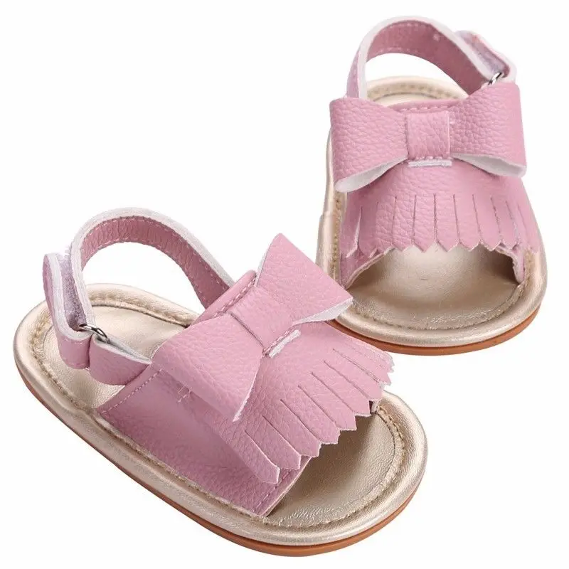 

Summer Princess Pram First Walkers Shoes Baby Girl Soft Sole Anti-slip Toddler Frist Shoes 0-18Months