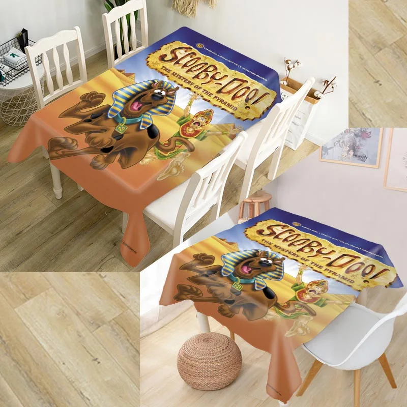 Настраиваемая 3D скатерть Scooby Doo Водонепроницаемая плотная прямоугольная Свадебная Скатерть 90X90 см, 100X140 см - Цвет: 11