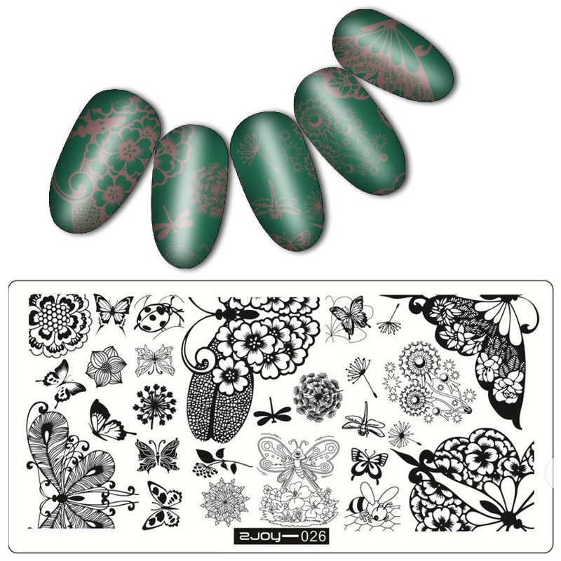 Прямоугольные пластины для стемпинга ногтей 10 шт./компл. 12 5 х6 см|stamping template|nail stamping