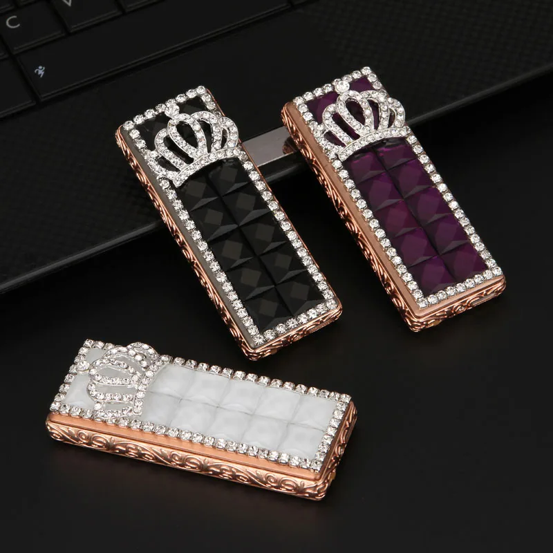 USB перезаряжаемая электронная прикуриватель Женская Роскошная копия Алмазная