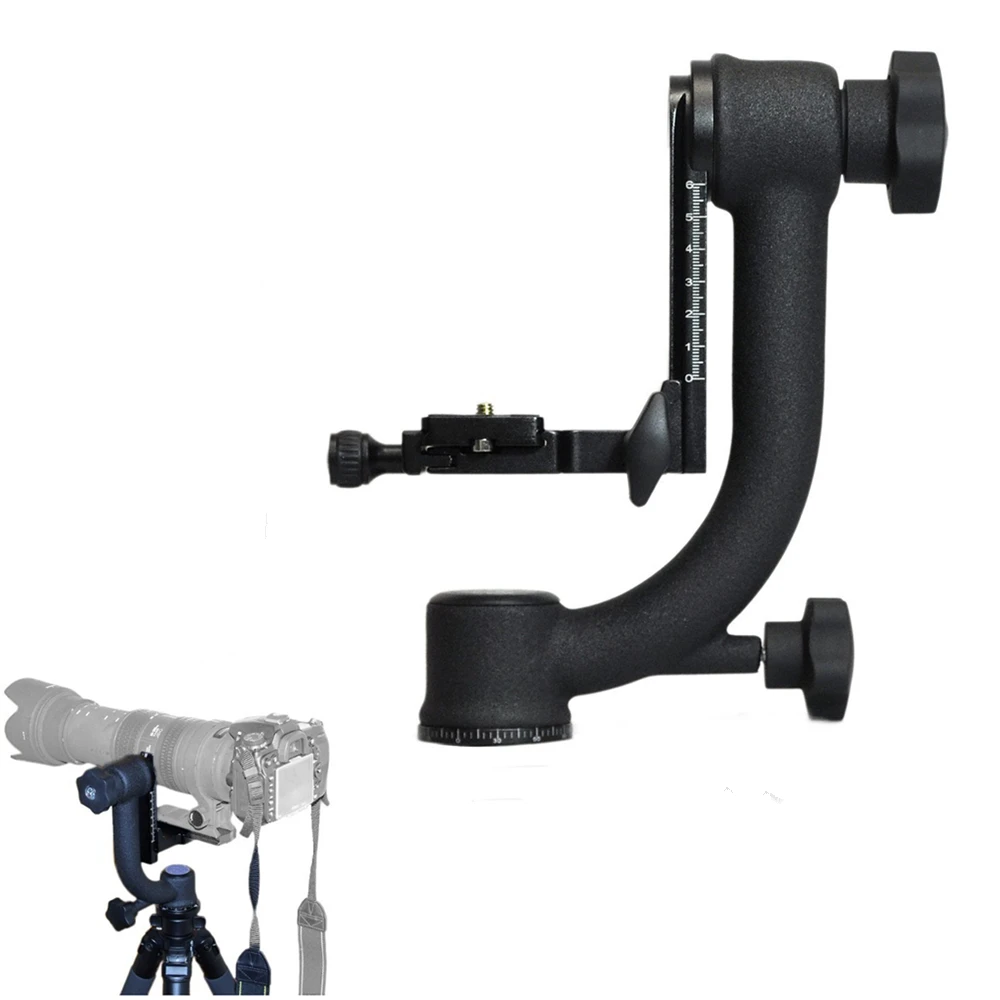 

Aluminum Alloy 360-degree Panorama Gimbal Tripod Head with Quick Release Plate for Canon Nikon Sony Telephoto Lens