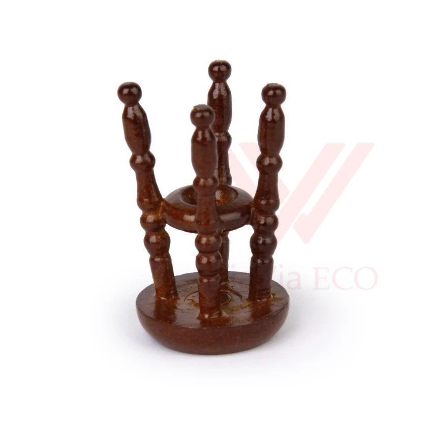 2 шт./лот деревянный паб барный стул миниатюрный для кукольного домика 1/12 мебель