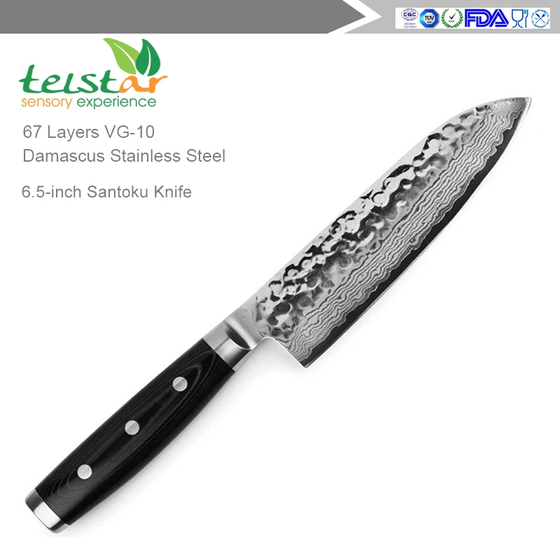 7 inch Santoku Ножи 67 слоев Дамаск Сталь Профессиональные Кухонные ножи японский VG10 Core