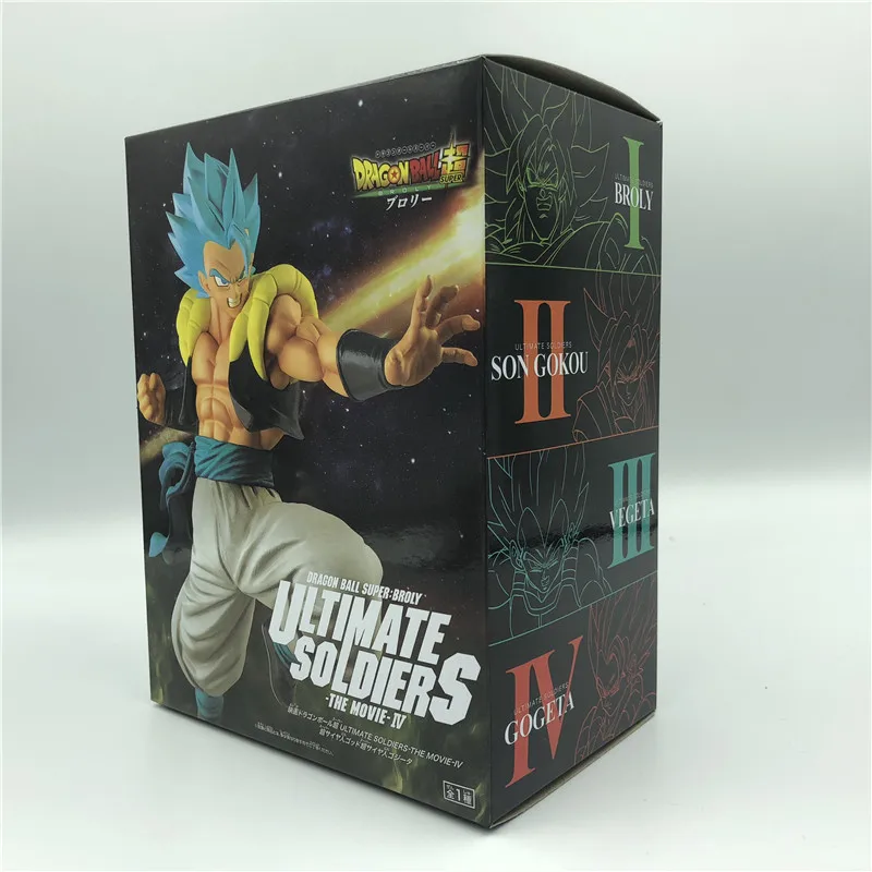 Dragon Ball Z темно-синяя Gogeta Goku Vegeta Ultimate Soldier Movie Ver. Против Супер броли битва ПВХ экшн-фигурка Драконий жемчуг зет 23 см
