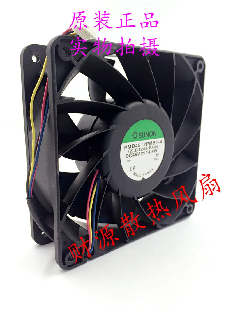 SUNON PMD4812PMB1 A (2).B1249.F.GN постоянного тока 48V 14 9 W 120x120x38 мм 4 провод Сервер вентилятор