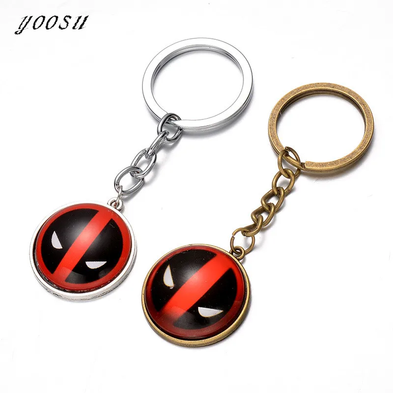 Лидер продаж! Фильм Дэдпул Логотип Время Стекло кабошон подвеска брелок