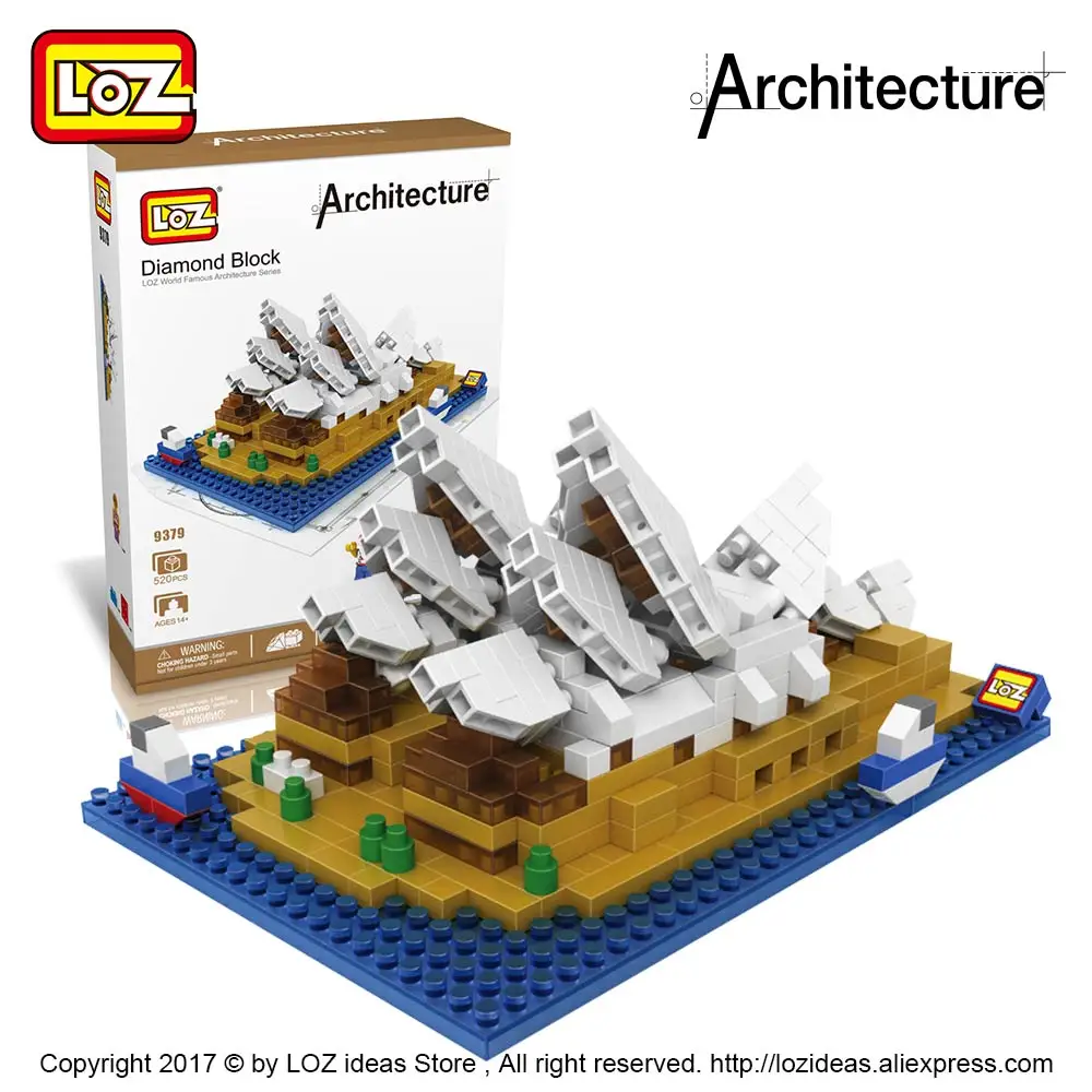 LOZ алмазные блоки Sydney Opera для дома мини архитектурные игрушки строительные город