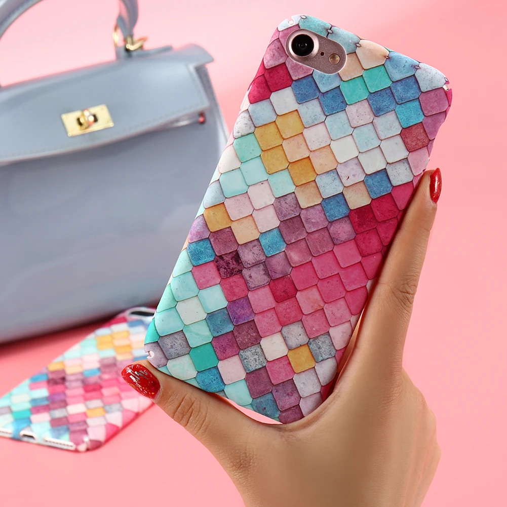 Модные яркие 3D весы чехол для телефона s iPhone 6 6s 7 Чехол девочек в Корейском Стиле
