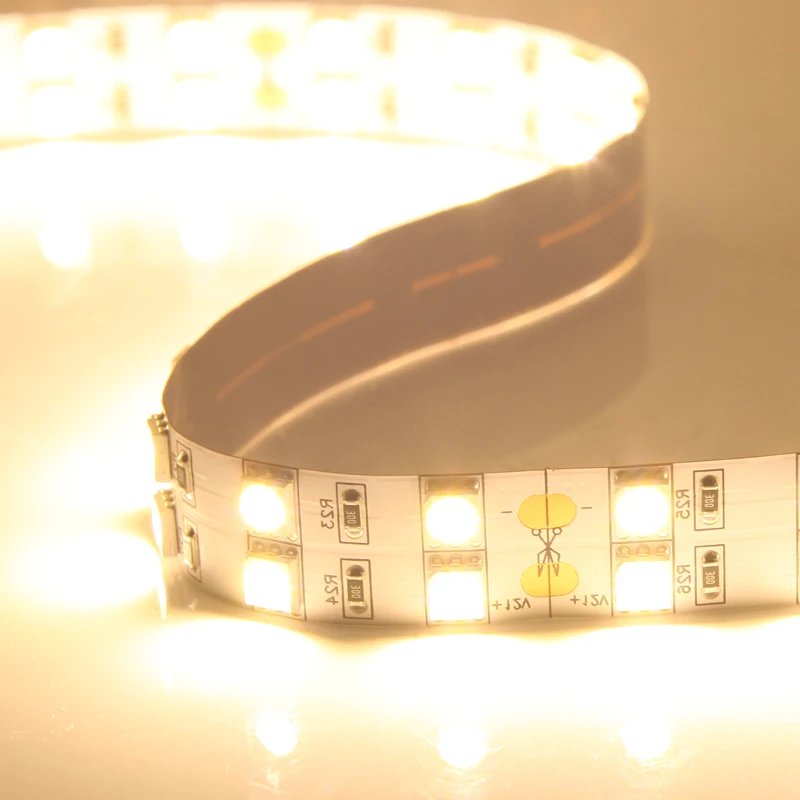 Двухрядная гибкая светодиодная лента IP20 5050 SMD светильник 12 В постоянного тока 120