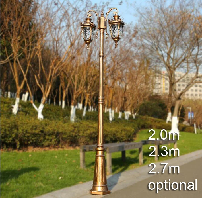

American European style street lighting garden outdoor post light with rod vintage road lamp landscape light