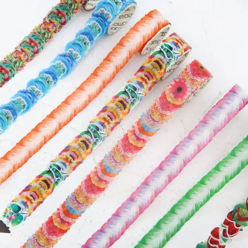 200 шт./кор. в виде цветочных лепестков лента Washi DIY Скрапбукинг дневник Бумага наклейков креативный клей в штучной упаковке изоляционная лента канцелярских принадлежностей