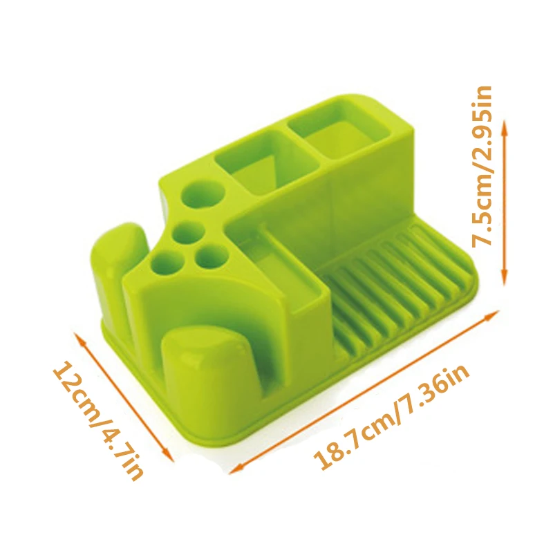 Bathroom Draing Organizer Toothpaste Toothbrush Holder Soap Dish Storage Glass Cup Drainer | Дом и сад