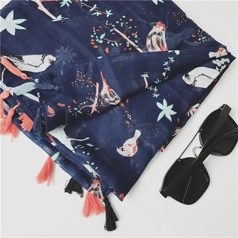 Зимний шарф Распродажа для взрослых 2018 Новый женский Модный хлопковый с принтом