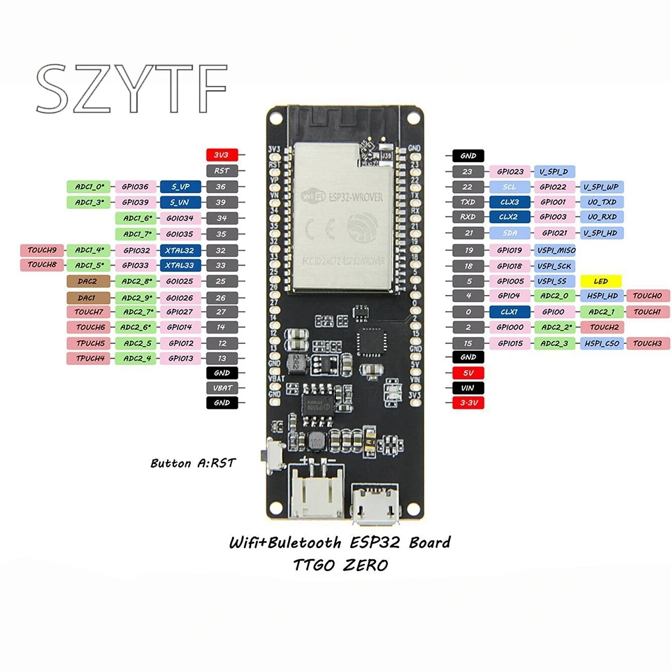 ESP32-WROVER TTGO ZERO ESP32 4 MB PSRAM 4 MB Flash WiFi модуль Bluetooth
