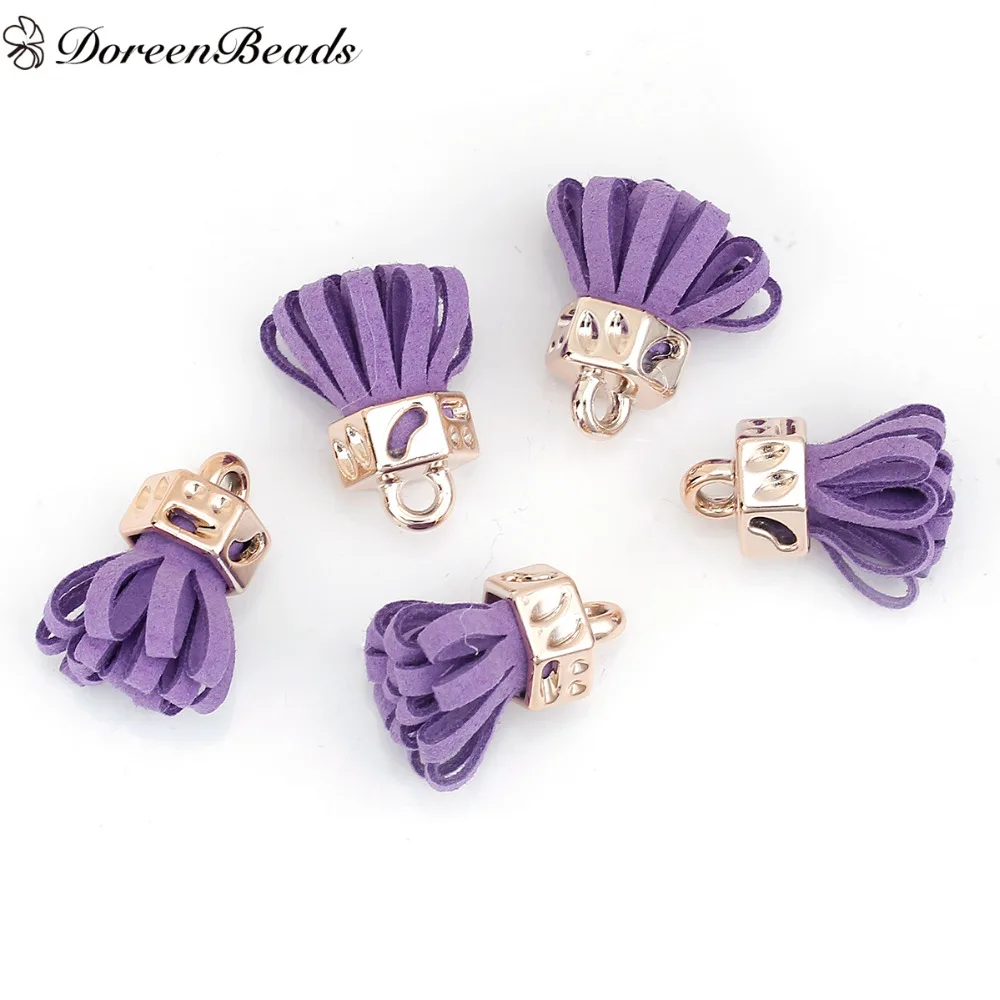 DoreenBeads бархат светло голубая кисточка золотые швейные принадлежности около 25 мм