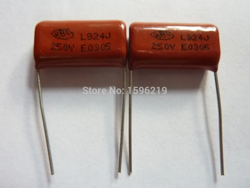 20pcs CBB 824 250V 824J 0.82uF 820nF P20 Metallized Polypropylene Film Capacitor | Электронные компоненты и