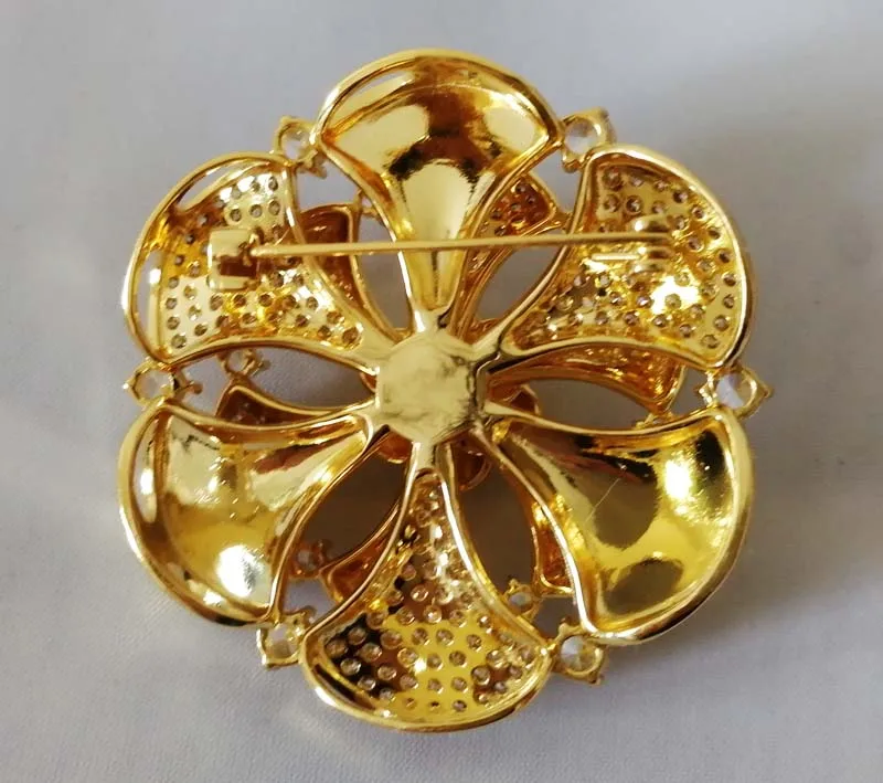 freshwater pearl brooch yellow coin flower 45mm FPPJ wholesale beads nature unique | Украшения и аксессуары