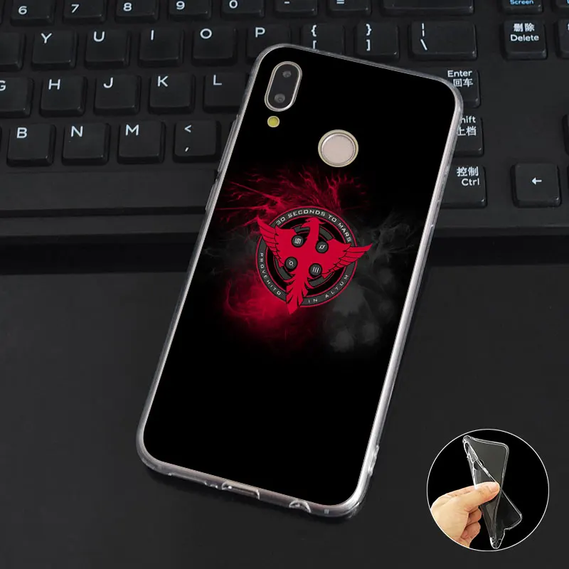 DREAMFOX K005 30 Seconds To Mars Logo Soft TPU Silicone Case Cover For Huawei Honor 6A 6C 7X 9 10 P20 Lite Pro P Smart |