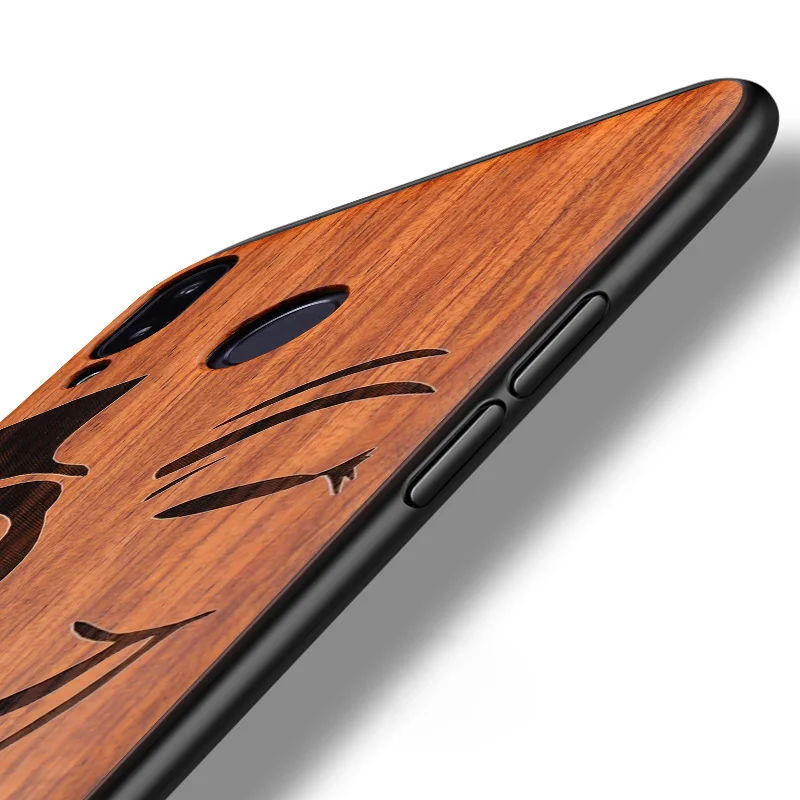 Новинка, чехол для huawei Honor Play, тонкая деревянная задняя крышка, TPU, чехол-бампер для huawei Honor Play, чехол для телефона s Honor Play 6,3"