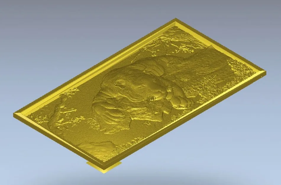 Модель 3D stl для станка с ЧПУ Panno_tiger|3d models|stl model3d |