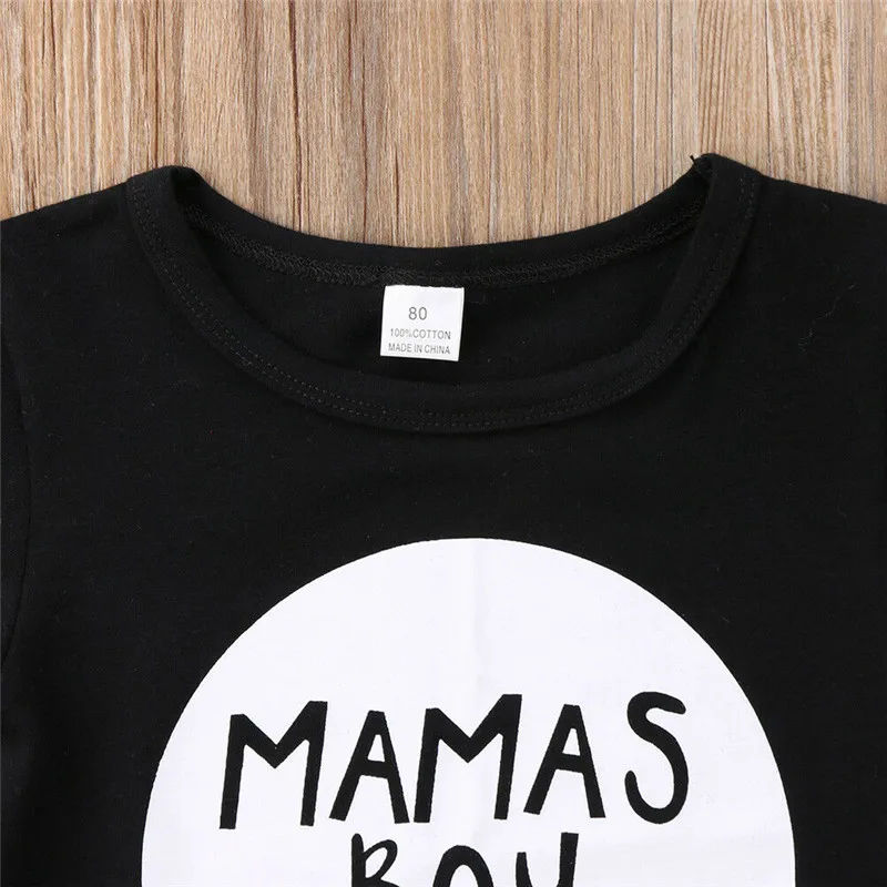 PUDCOCO Fashion Newborn Infant Baby MAMAS Boy Toddler Cotton T-shirt Tops+Pants Outfit Clothes 0-24M |