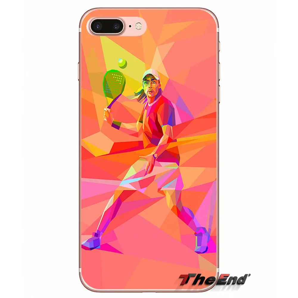 Прозрачный чехол из ТПУ для iPhone X 4 4S 5 5S 5C SE 6 6S 7 8 Plus Samsung Galaxy J1 J3 J5 J7 A3 A5 2016 2017 play tennis ball