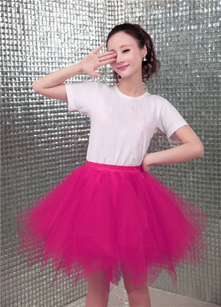 Layers Women Adult Tutu Tulle Skirt Summer High Waist Flare Mini Elastic Waistband faldas jupe femme | Женская одежда