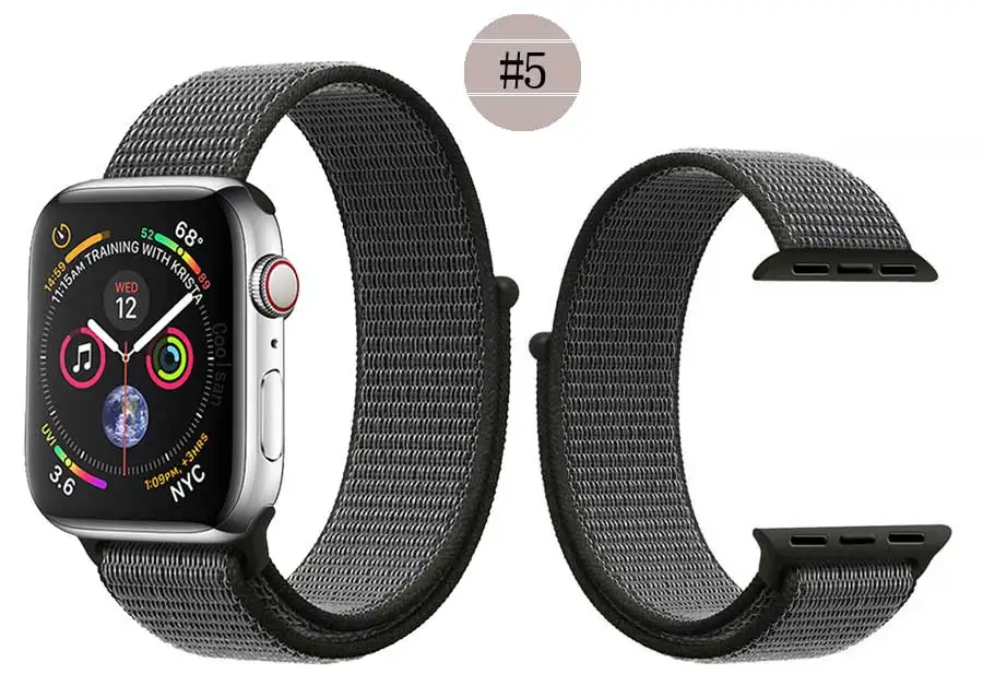 Для мужчин и женщин 38 мм 42 мм 40 мм 44 мм ремешок для apple watch серии 1 2 3 4 тканый нейлоновый ремешок для iWatch 4 цветной узор браслет