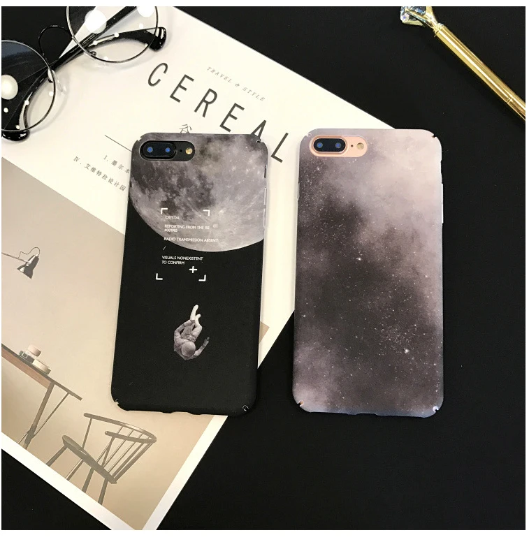 5XIAOHUO Simple creative personality Star phone shell For iphone 6 case Fashion scrub 6S 7 Plus cover |