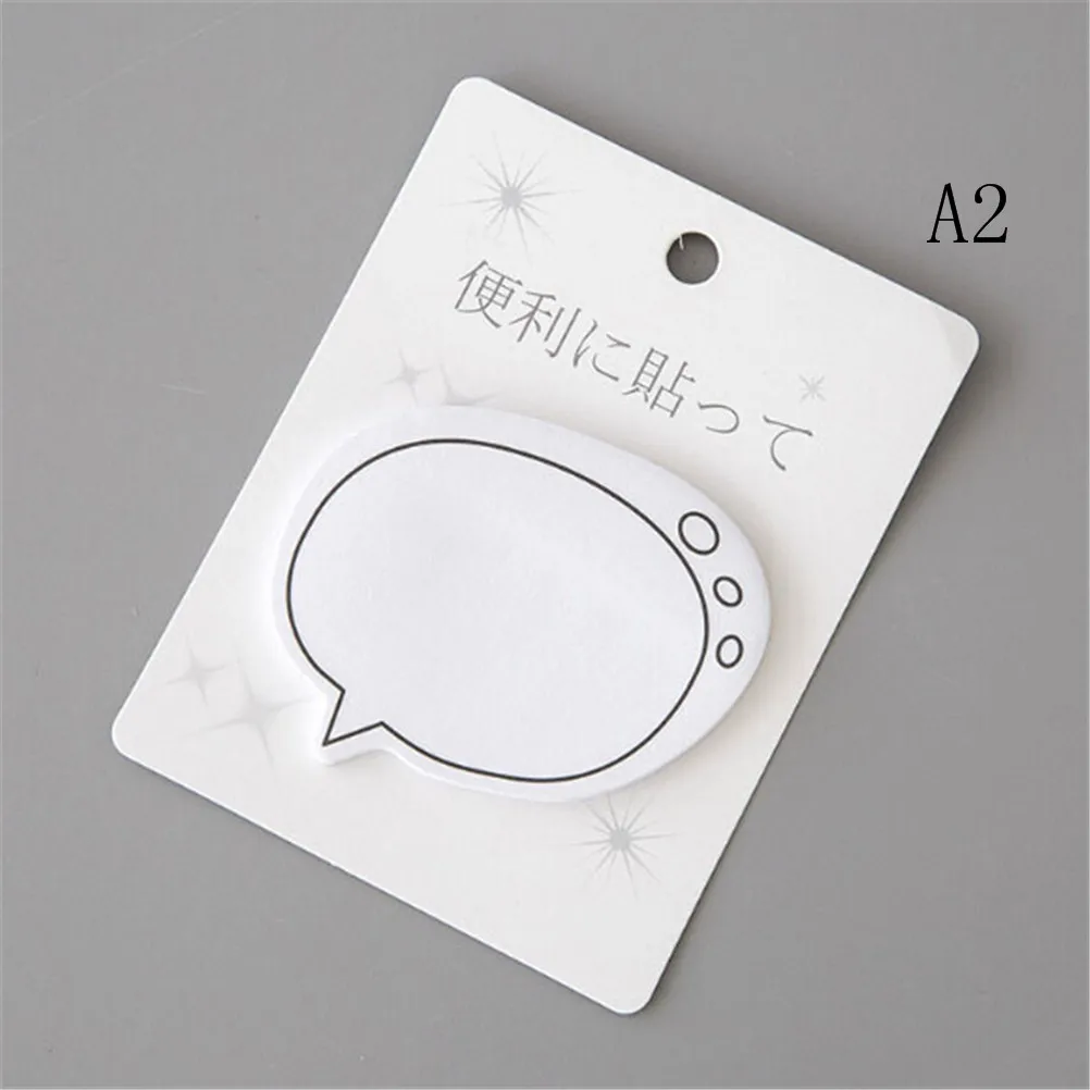 2 шт. Речи Пузырь формы милые заметки Новинка Sticky Note Pad школьные канцелярские принадлежности Sticky Note Pad - Цвет: as pic