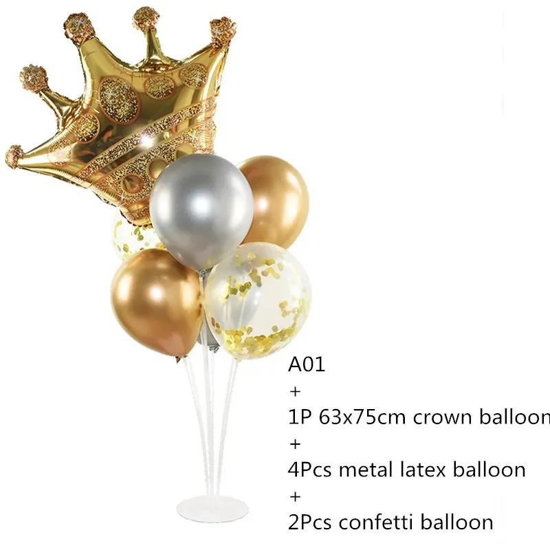 A01 and 7P Balloon 4 70-100 см 7/11 трубки воздушные шары подставка колонна база наклейки держатель шар аксессуары для свадьбы День рождения детский душ вечерние декор стола - Цвет: A01 and 7P Balloon 4