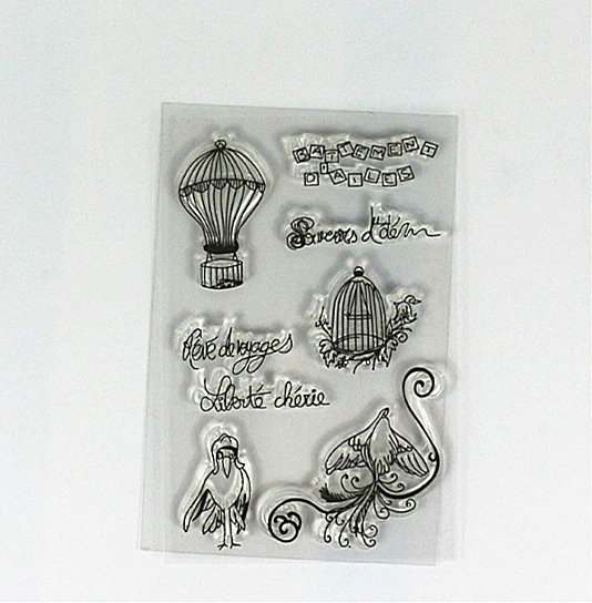 DIY clear stamps w/bloom flower birds butterfly owl variety pattern for scrapbooking rubber transparent seal | Канцтовары для офиса
