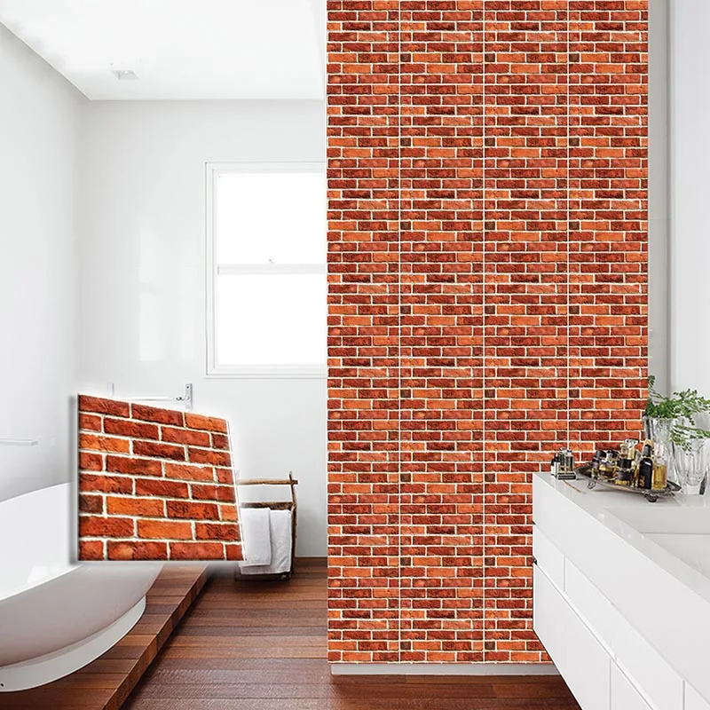 Декоративные 3d наклейки клейкая кирпичная стена наклейка декоративный винил для
