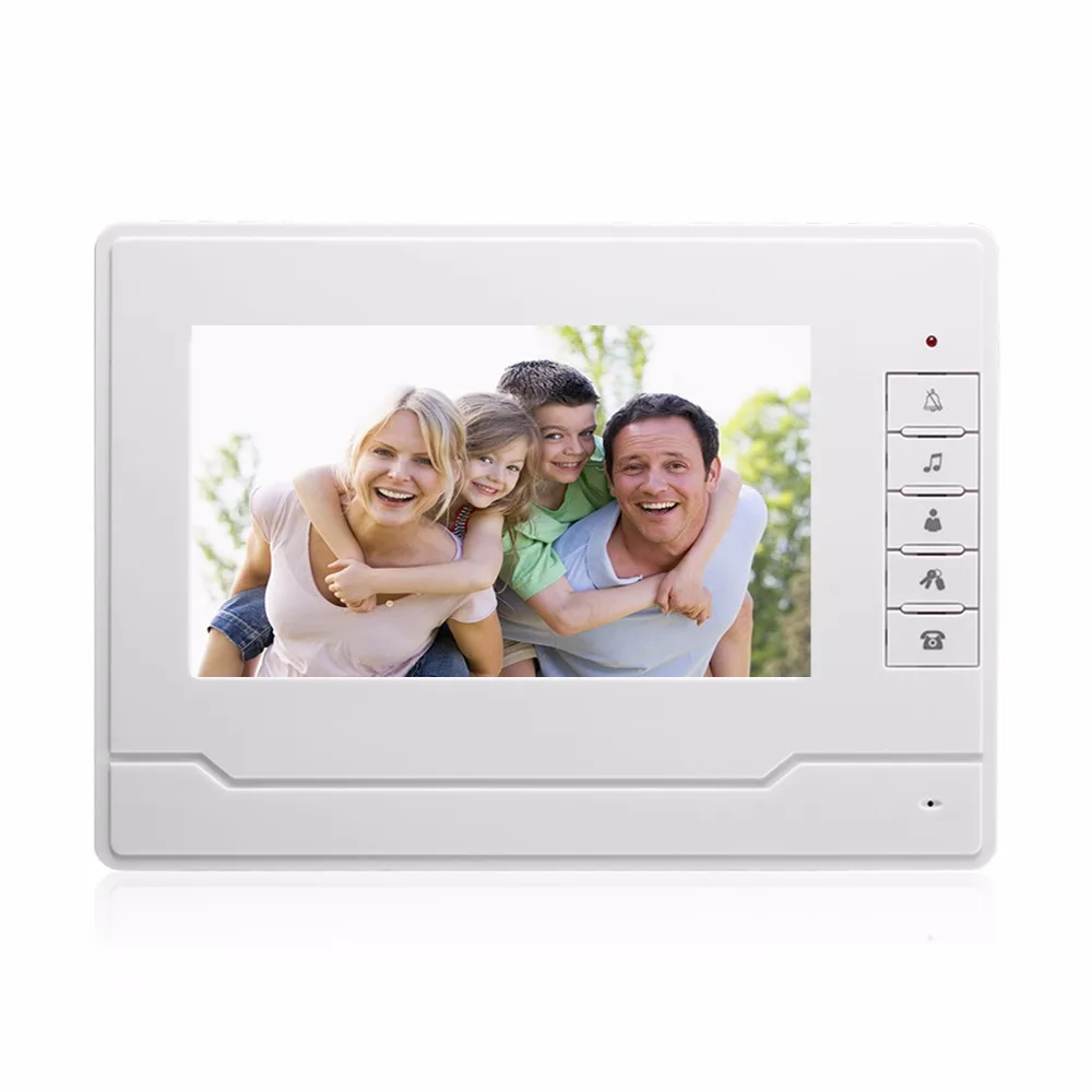 7 дюймовый видео дверной звонок CMOS TFT LCD hd экран проводной домофон для виллы с ночным видением одна панель и