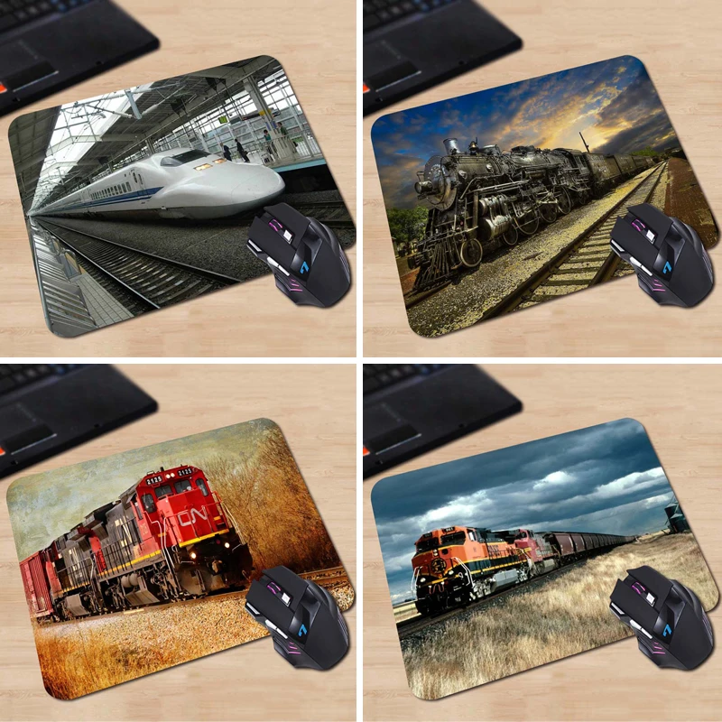 Высокое качество ноутбук игровой противоскользящий Mousemat Trains Train хит продаж