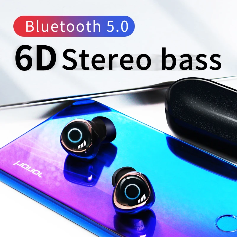 OVEVO Q65 TWS Bluetooth V5.0 наушники HiFi двойная Беспроводная 3D стерео гарнитура