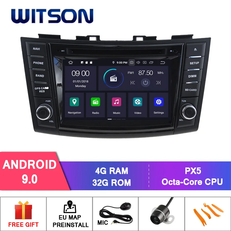 WITSON Android 9 0 IPS HD экран для SUZUKI SWIFT 2012 автомобильный DVD Радио NAVI 4 Гб RAM + 32 FLASH 8 Octa Core