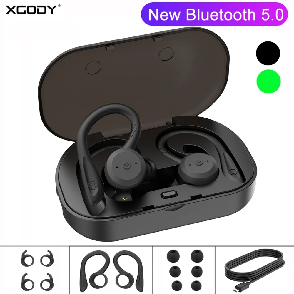XGODY BE1018 TWS, новинка, Bluetooth 5,0, наушники с шумоподавлением, басы, спортивные, беспроводные, Bluetooth наушники, гарнитура для iphone, xiaomi