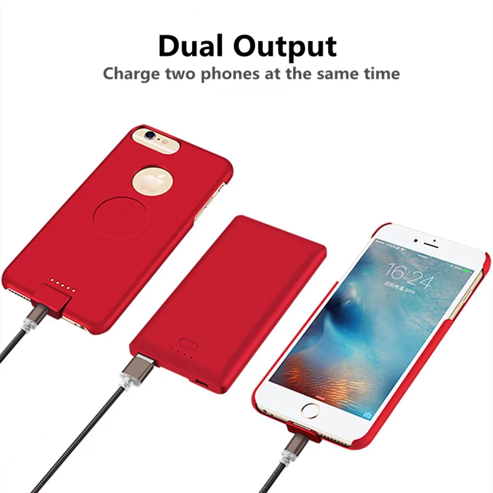 5000mAh External Battery Charger Cases For iPhone 8 7 6 6S Plus Magnetic Power Bank Case 4000mAh XS | Мобильные телефоны и