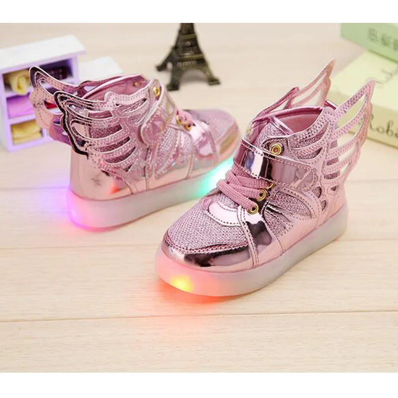 Chaussure lumineuse Enfant Милая обувь со светодиодной подсветкой Детские светящиеся кроссовки для девочек милый Chaussure Fille классный детский тренер