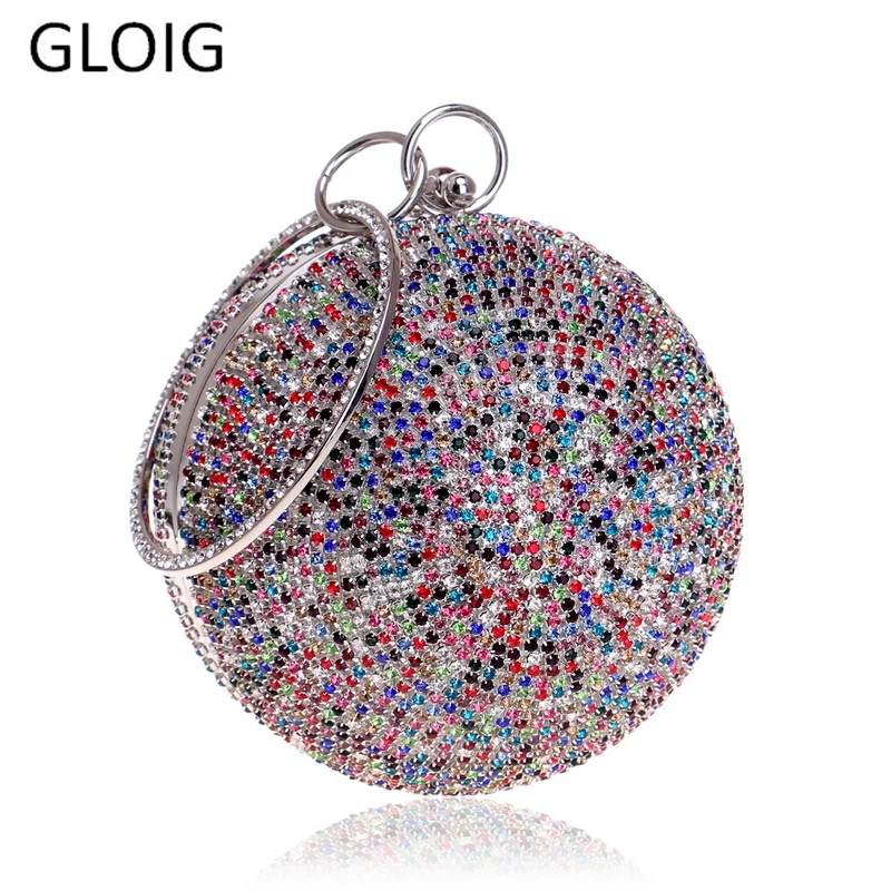 

GLOIG Crystal Women Evening Bags Diamonds Wedding Handbags Shoulder Chain Purse Bag Party Day Clutches Rhinestones Pocket Purse
